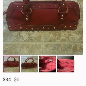 Red handbag